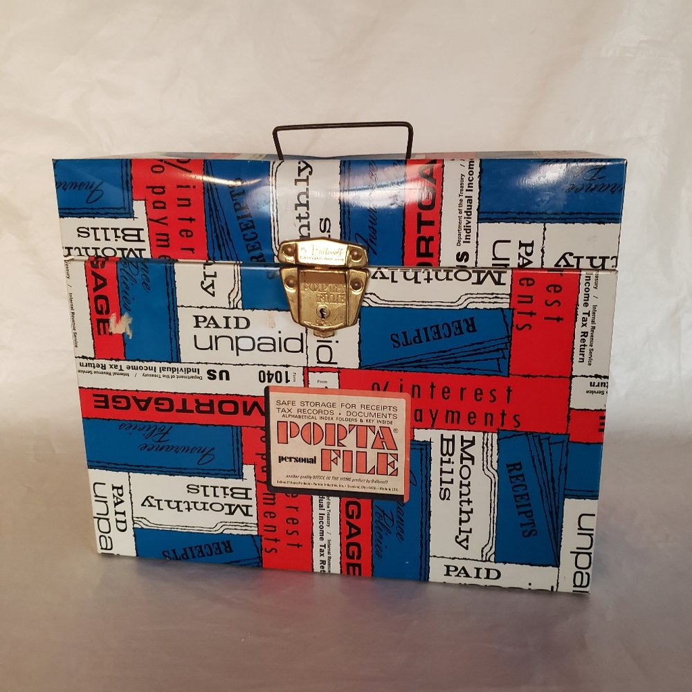 Vintage PORTAFILE Personal File Cabinet Storage Display Office
